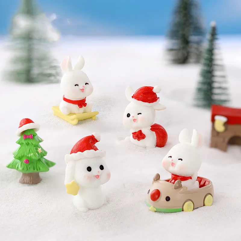 Devour excitation dam De crăciun, de anul nou figurine in miniatura iepure drăguț micro peisaj  ornamente pentru casa si decoratiuni drăguț de animale iepuras cameră decor  pentru < Decor Acasă - www.saboo.ro
