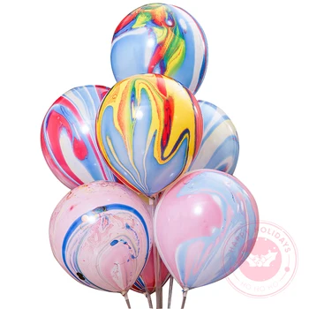 10inch de 12 țoli Agat Balon Îngroșat Nor Colorat Latex, Baloane Nunta Propunere Petrecerea de Ziua Decorate Cu Șapte Culori