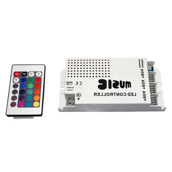 DC12-24V 24 Taste muzica controler 3 canale IR de la distanță controler RGB Sunet Sensibil pentru 5050 3528 led strip lumina lămpii