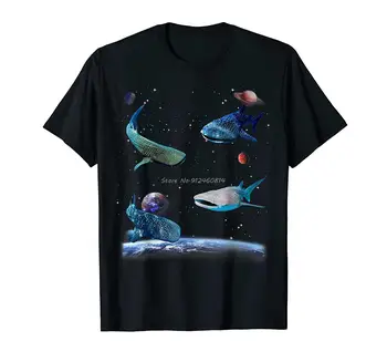 Universul Spațiu Aleatoare Rechini Galaxy Pește de apă Whale Shark Tricou Barbati din Bumbac O-neck Tricou Hip Hop Teuri Streetwear Harajuku