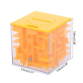 Noutatea 3D Bani Labirint Banca Puzzle Cub de Economisire Colecție de Monede Cutie de Caz Joc de Creier pentru Copii Jucarie Cadou
