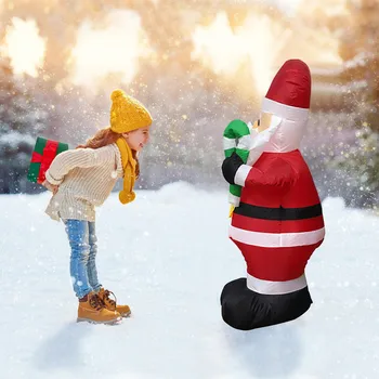 1,2 m Gigant de Desene animate Mos Craciun cu Carja Gonflabile Jucării de Crăciun Recuzită om de Zăpadă de Crăciun Petrecere, Decoratiuni Petrecere, Baloane