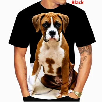 2021 cele Mai bune de Moda Drăguț Câine Boxer 3D Print T Camasa Barbati/Femei Tricou Casual Câine de Companie Modele de Tricouri XS-5XL