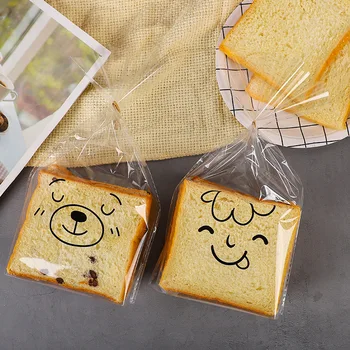 50-100 Buc Gros Transparent Pungă De Pâine Toast Tort De Ambalare Imprimate Autoadezive Pungi Pentru Gustare Ambalaje Alimentare