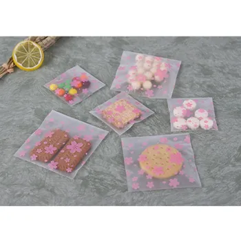 100buc plastic transparent mat cires bomboane de biscuiti de ambalare sac de copt DIY auto-adeziv sac de nunta petrecere