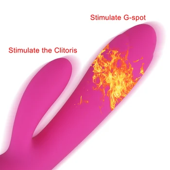 Clitorisul Stimulator Vaginal Masaj jucarii Sexuale pentru Femei Masturbarea femeilor Rabbit Vibrator Incalzire cu Vibratorul 12 Viteza punctul G