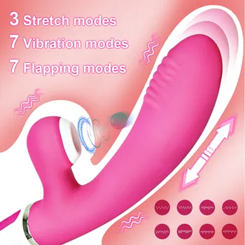 Vibrator Suge Puternic Stimulator Clitoris jucarii Sexuale pentru Femei Telescopic Dildo Vibrator Vaginal Clit Sucker Erotic Adult Bunuri